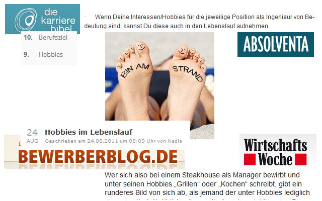 Hobbys Im Lebenslauf Oder Hobbies Oder Lieber Interessen