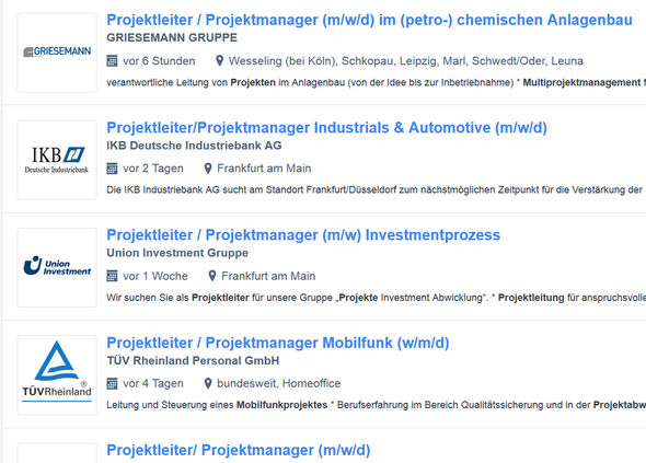 Unterschiede Projektleiter Projektmanager