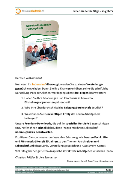 5 X Lebenslauf Leiter Marketing M W Karriereakademie