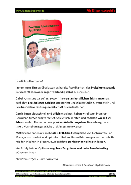 6 x Praktikumszeugnis Muster Wirtschaftsinformatiker (m/w/d)