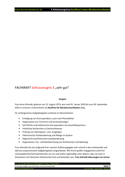 2_arbeitszeugnisse_kauffrau mann_buerokommunikation_muster_aufgaben_erfolge