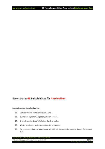 3 X Anschreiben Burokauffrau Burokaufmann Karriereakademie