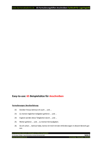 3 X Anschreiben Fachkraft Für Lagerlogistik Karriereakademie