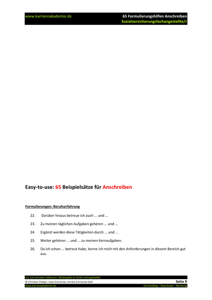 3 x Anschreiben Sozialversicherungsfachangestellte ...