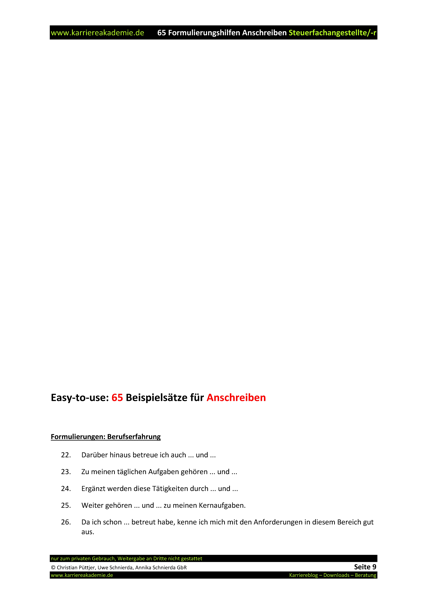 3 X Anschreiben Steuerfachangestellte Steuerfachangestellter