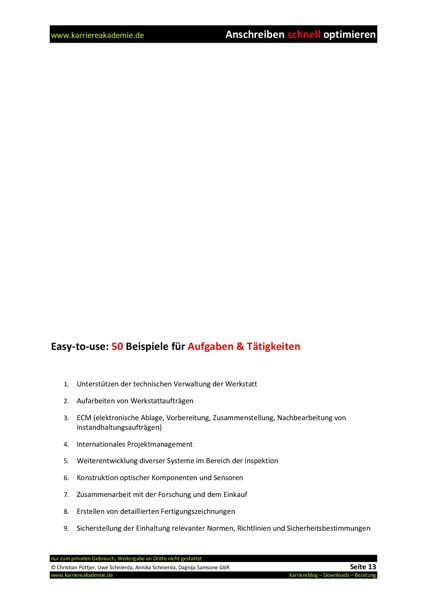 4 X Anschreiben Absolvent Ingenieur Maschinenbau Mw