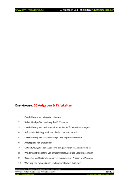 3 X Lebenslauf Industriemechaniker Industriemechanikerin Karriereakademie