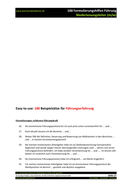 4 X Anschreiben Niederlassungsleiter Mw Karriereakademie