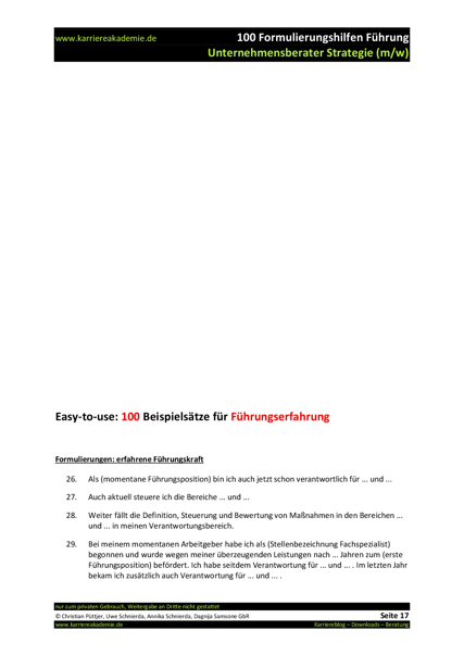 4 X Anschreiben Unternehmensberater Strategie Mw Karriereakademie