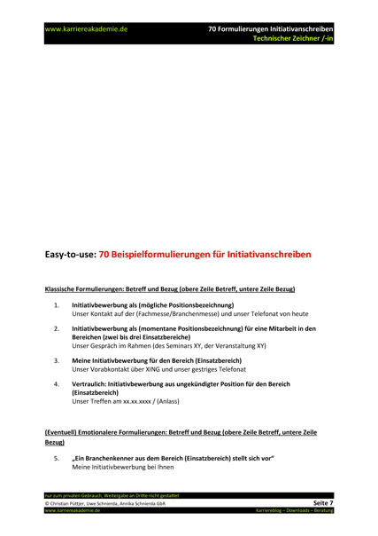 3 x initiativanschreiben technischer zeichner technische zeichnerin karriereakademie