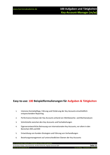 4 X Anschreiben Key Account Manager M W Karriereakademie