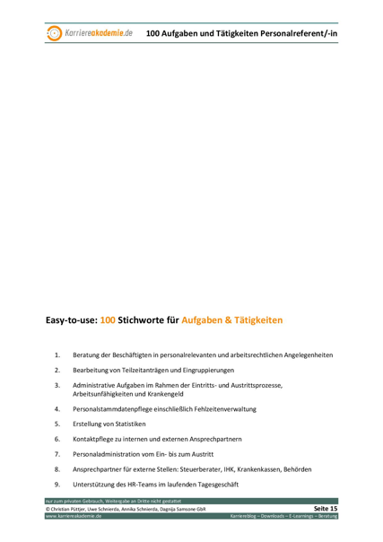 5 X Lebenslauf Muster Personalreferent In Karriereakademie