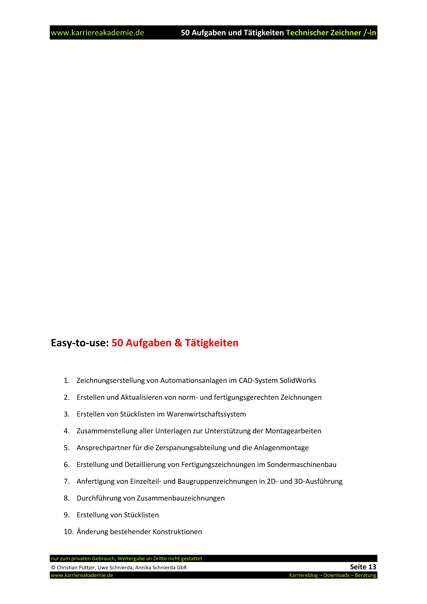 Bewerbung Technischer Zeichner Vorlage