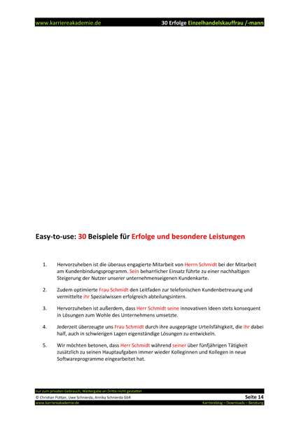 4 X Arbeitszeugnis Einzelhandelskaufmann Einzelhandelskauffrau