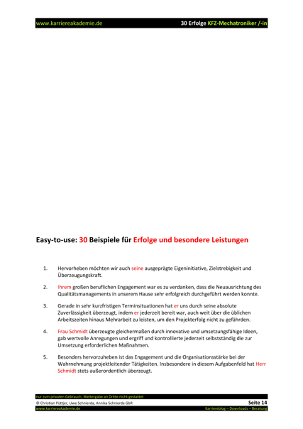 4 X Arbeitszeugnis Kfz Mechatroniker Kfz Mechatronikerin Karriereakademie