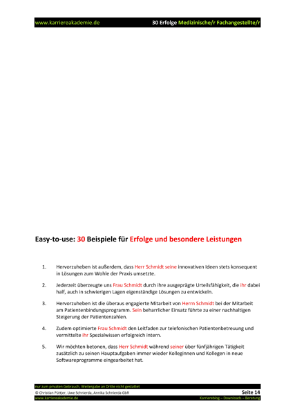 4 X Arbeitszeugnis Medizinische Fachangestellte Medizinischer