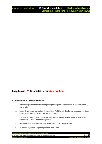 4 X Anschreiben Absolvent Controlling Finanz Und Rechnungswesen M