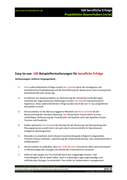 4 X Arbeitszeugnis Projektleiter Bau Bauleiter M W Karriereakademie