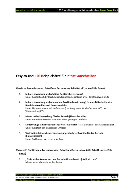 Initiativanschreiben