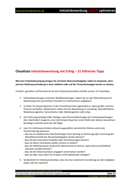 4 X Initiativanschreiben Absolvent Chemie Mw Karriereakademie