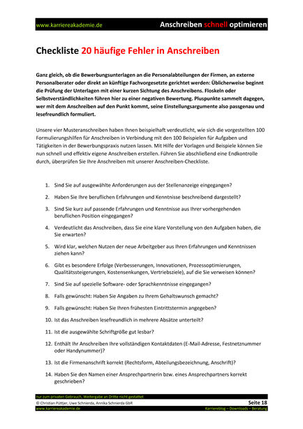 4 X Anschreiben Mitarbeiter Online Marketing M W Karriereakademie