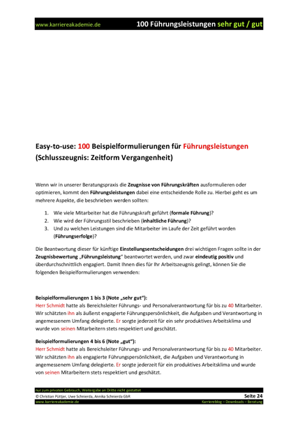 4 X Arbeitszeugnis Leiter Personal M W Karriereakademie