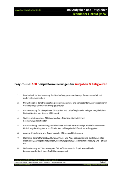 4 X Anschreiben Teamleiter Einkauf M W Karriereakademie