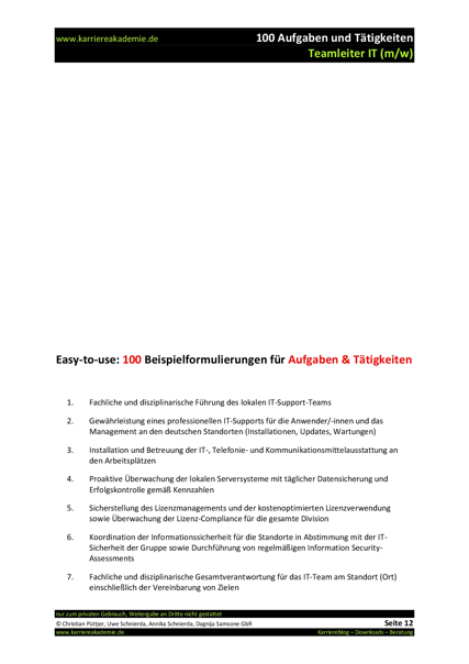 4 X Anschreiben Teamleiter It M W Karriereakademie